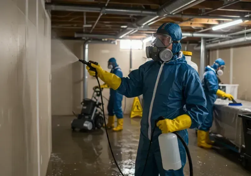 Basement Sanitization and Antimicrobial Treatment process in South Yuba City, CA